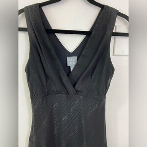 Vintage Babydoll Whimsigoth Dress Y2K Black Sz 6 Sheer Witchy Grunge Midi Vamp